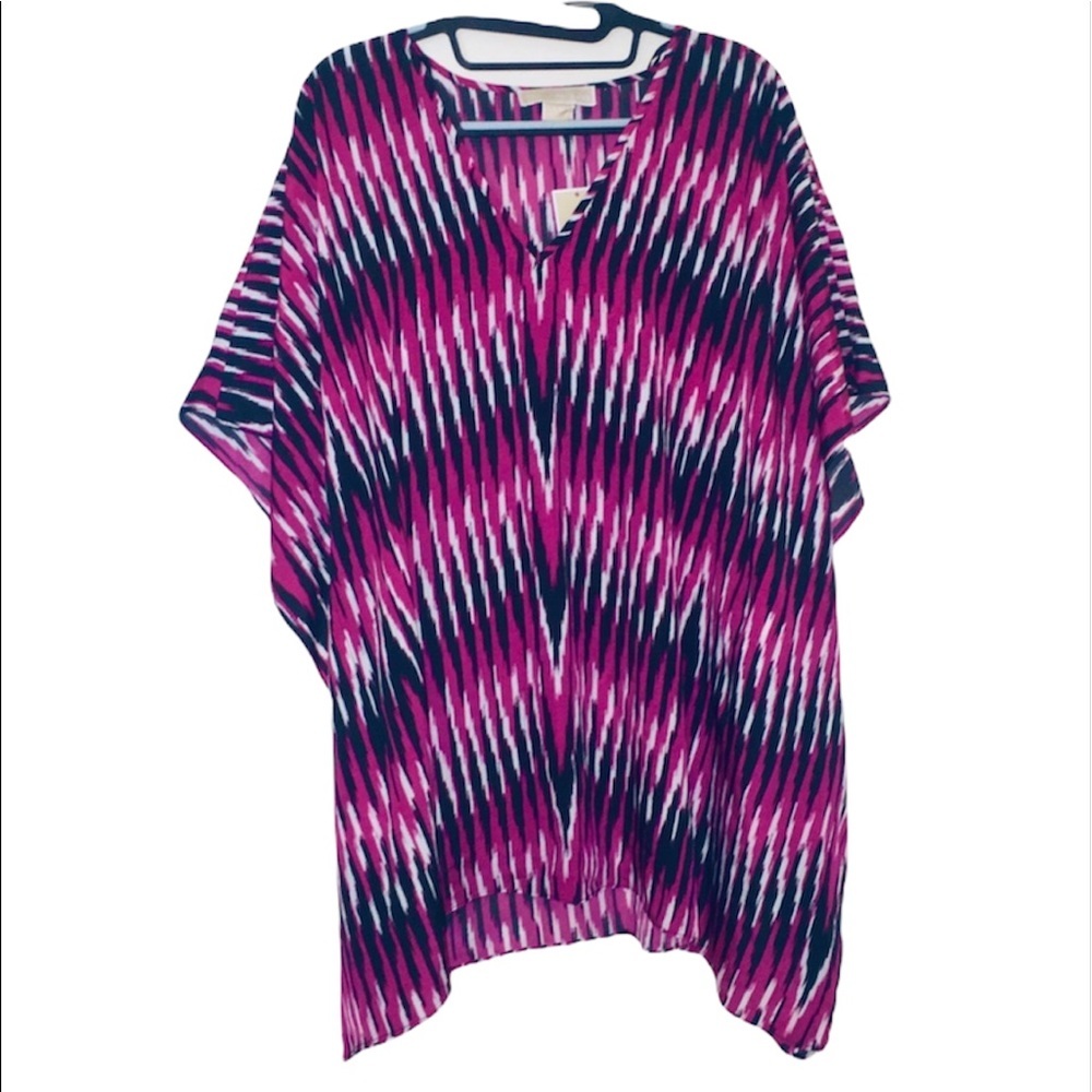 NWT Micheal Kors: S/M Purple Stripped Party Dress - Picture 2 of 3